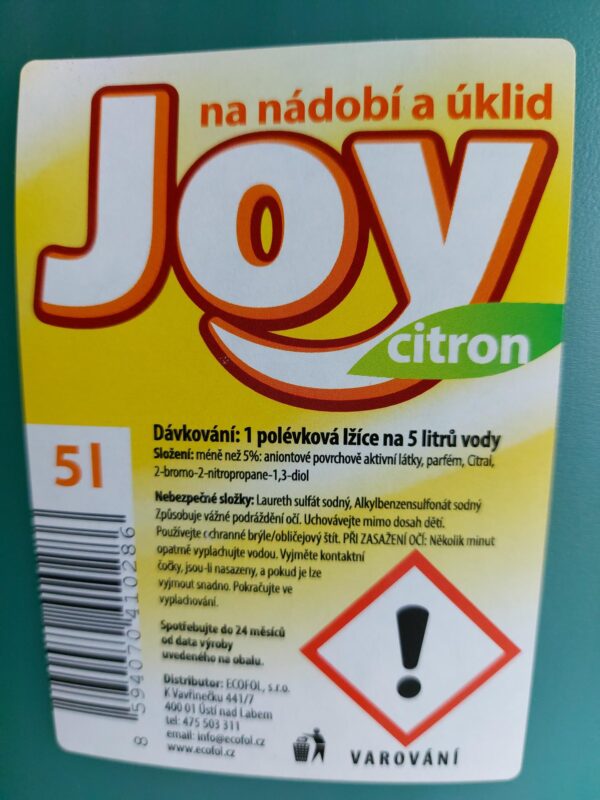 JOY na nádobí a úklid 5 litrů - Obrázek 3