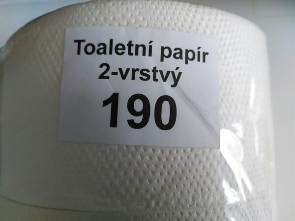 Toaletní papír JUMBO 190 bílý, 100% celulóza, 2-vrstvý (6 rolí)