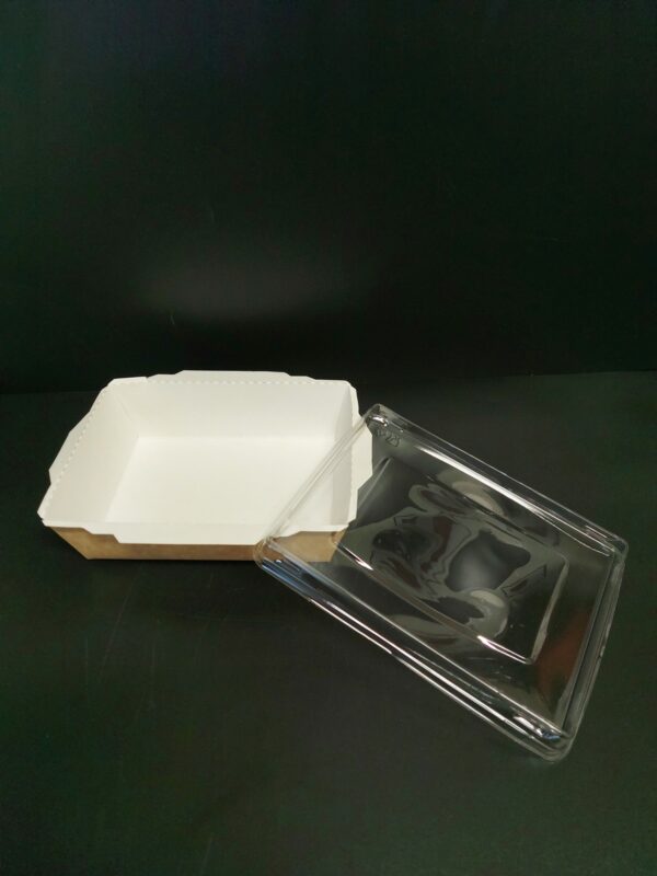 Box na salát Eko KRAFT 450 ml 145x100x55 mm, vč. transparentního víčka (50 ks) - Obrázek 7