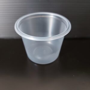 Plastový kelímek PP na dresing kulatý 100 ml, transparentní (100 ks)