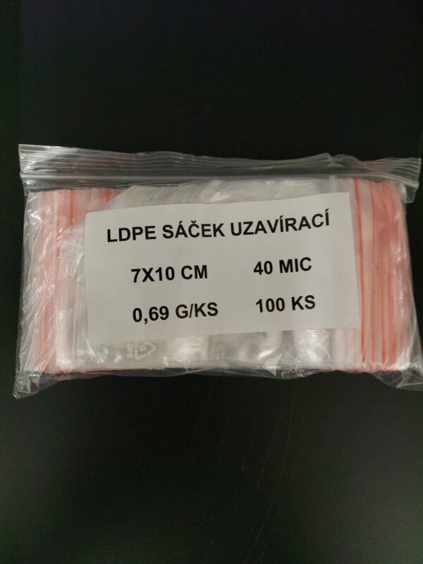 Sáček LDPE ZIP 7x10 cm (100 ks)